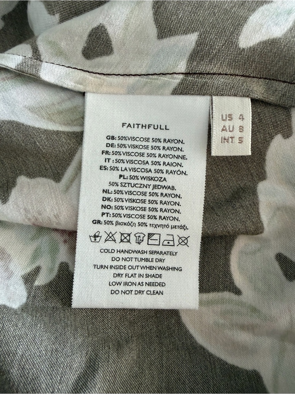 Faithfull the Brand Yolaine Midi Dress in Jardin Floral Chocolate Sz 4 - Picture 6 of 11